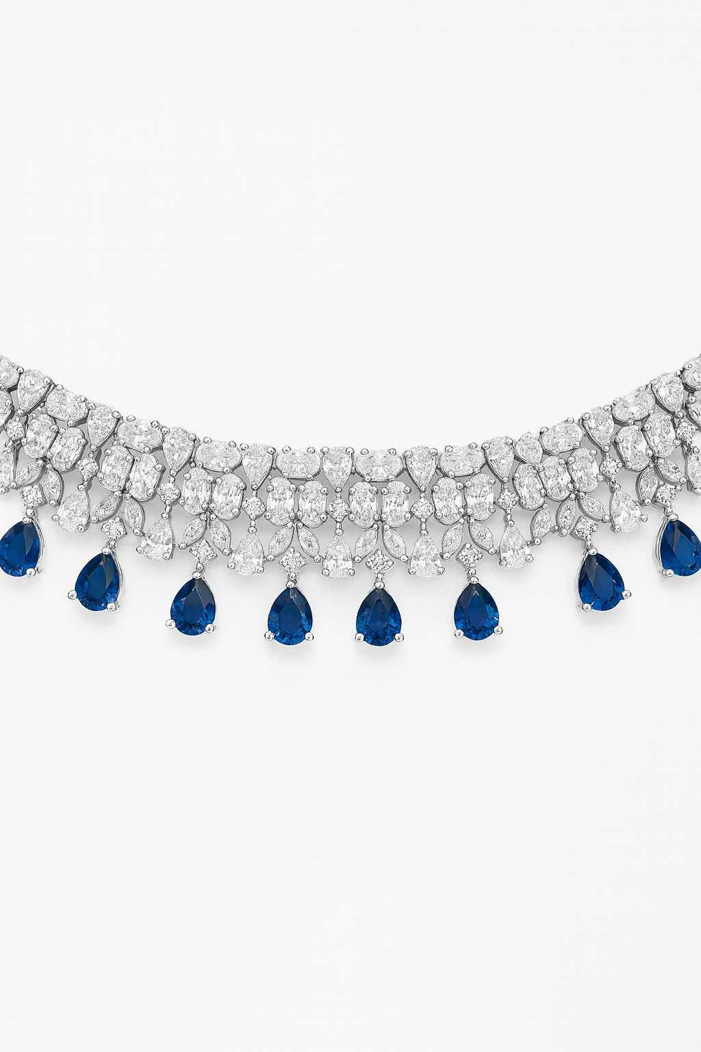 Royal Sapphire Drops Necklace - Image 5