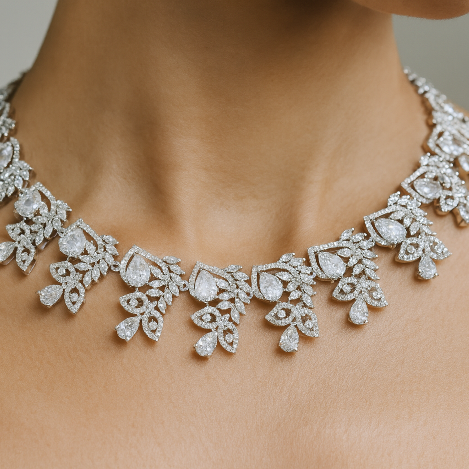 Diamond Cascade Necklace - Image 3