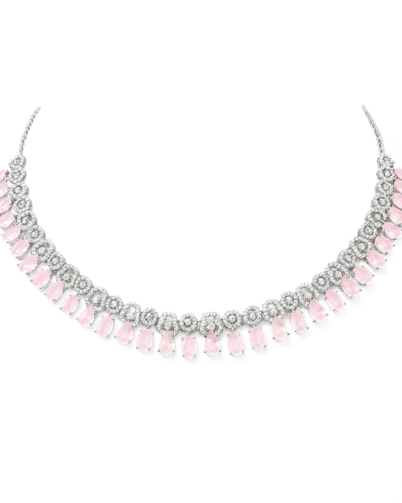 Rose Quartz Blossom Necklace