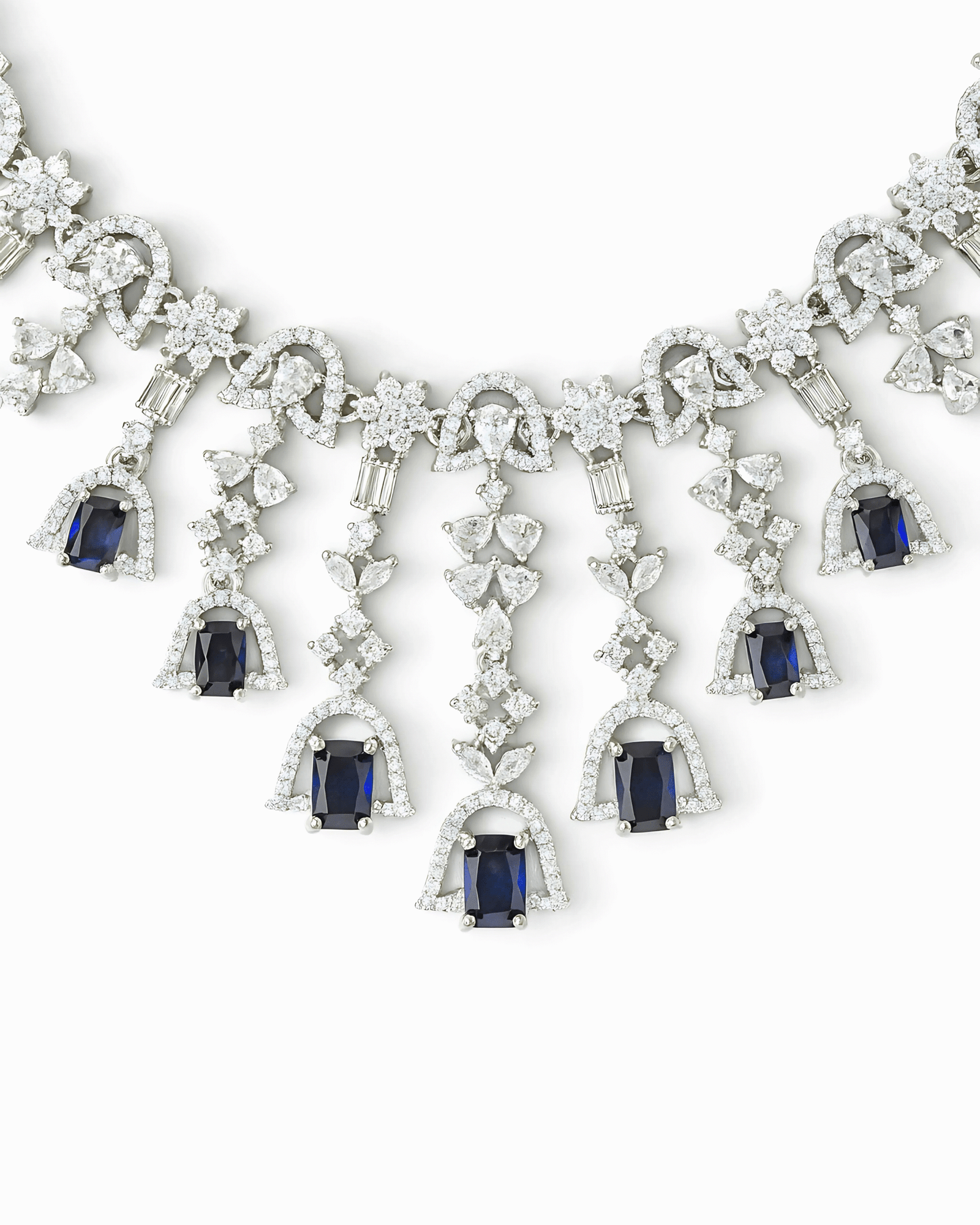 Royal Cascade Sapphire Necklace - Image 5