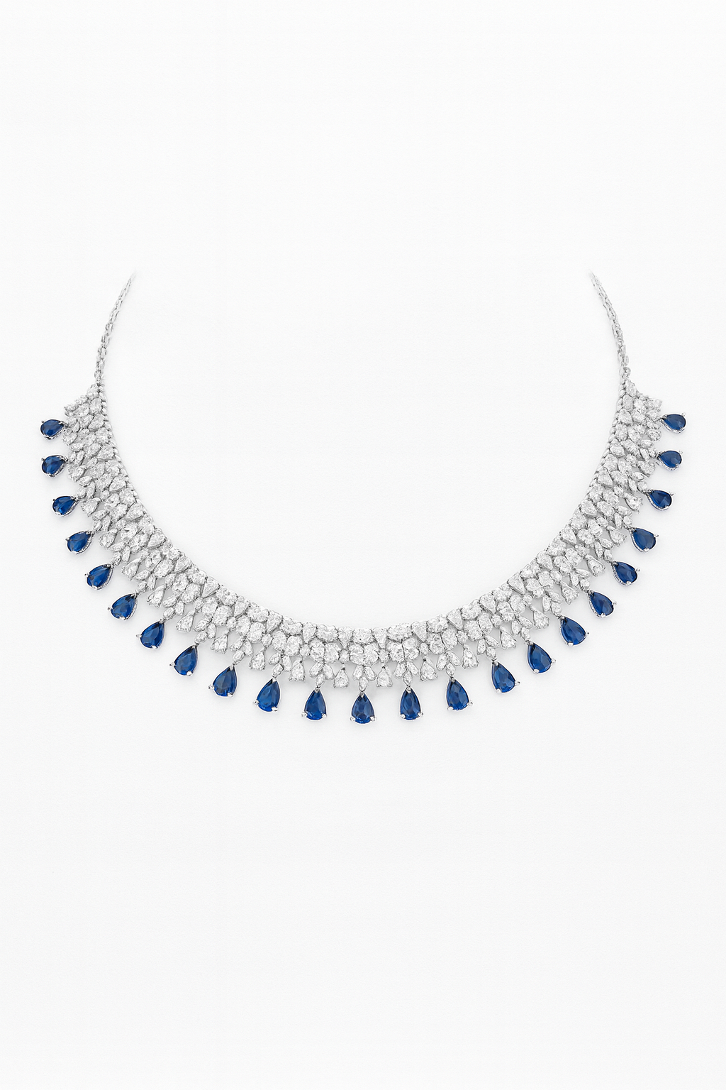 Royal Sapphire Drops Necklace