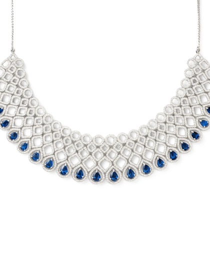 Midnight Lattice Sapphire Necklace