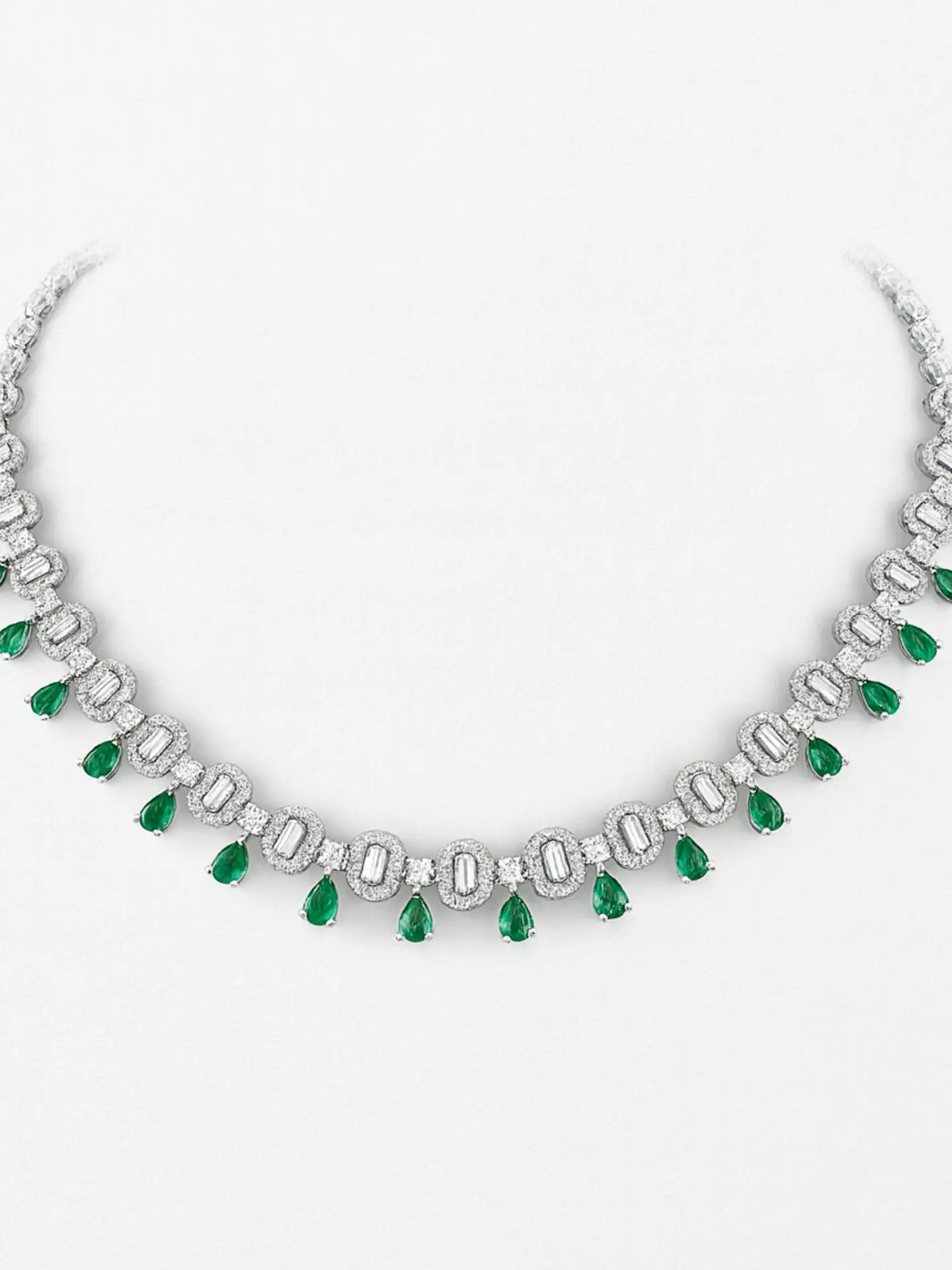 Emerald Elegance Diamond Necklace