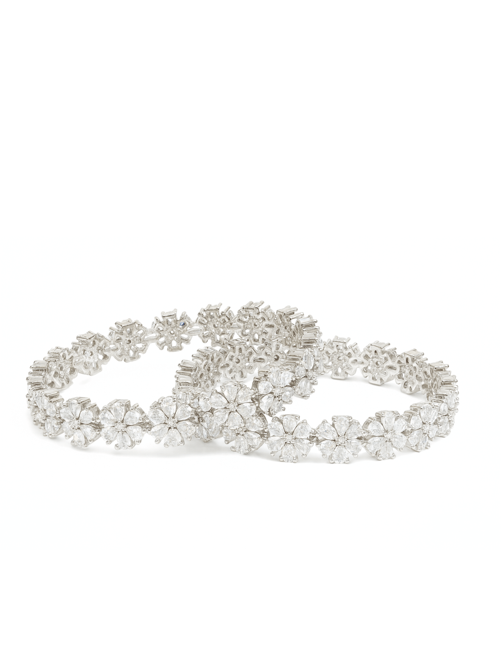 Floral Diamond Bangles