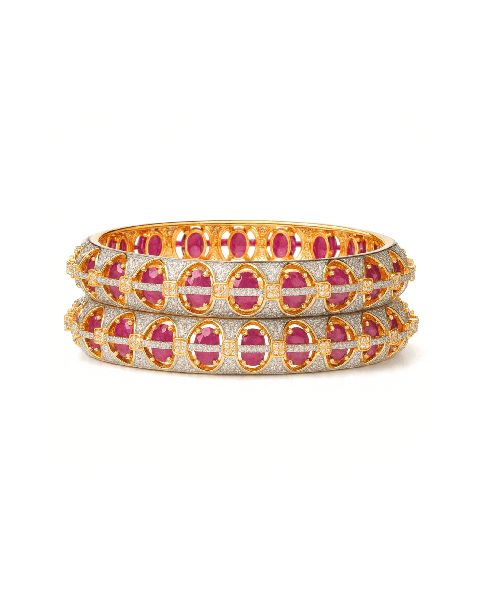 Crimson Majesty Ruby Bangles