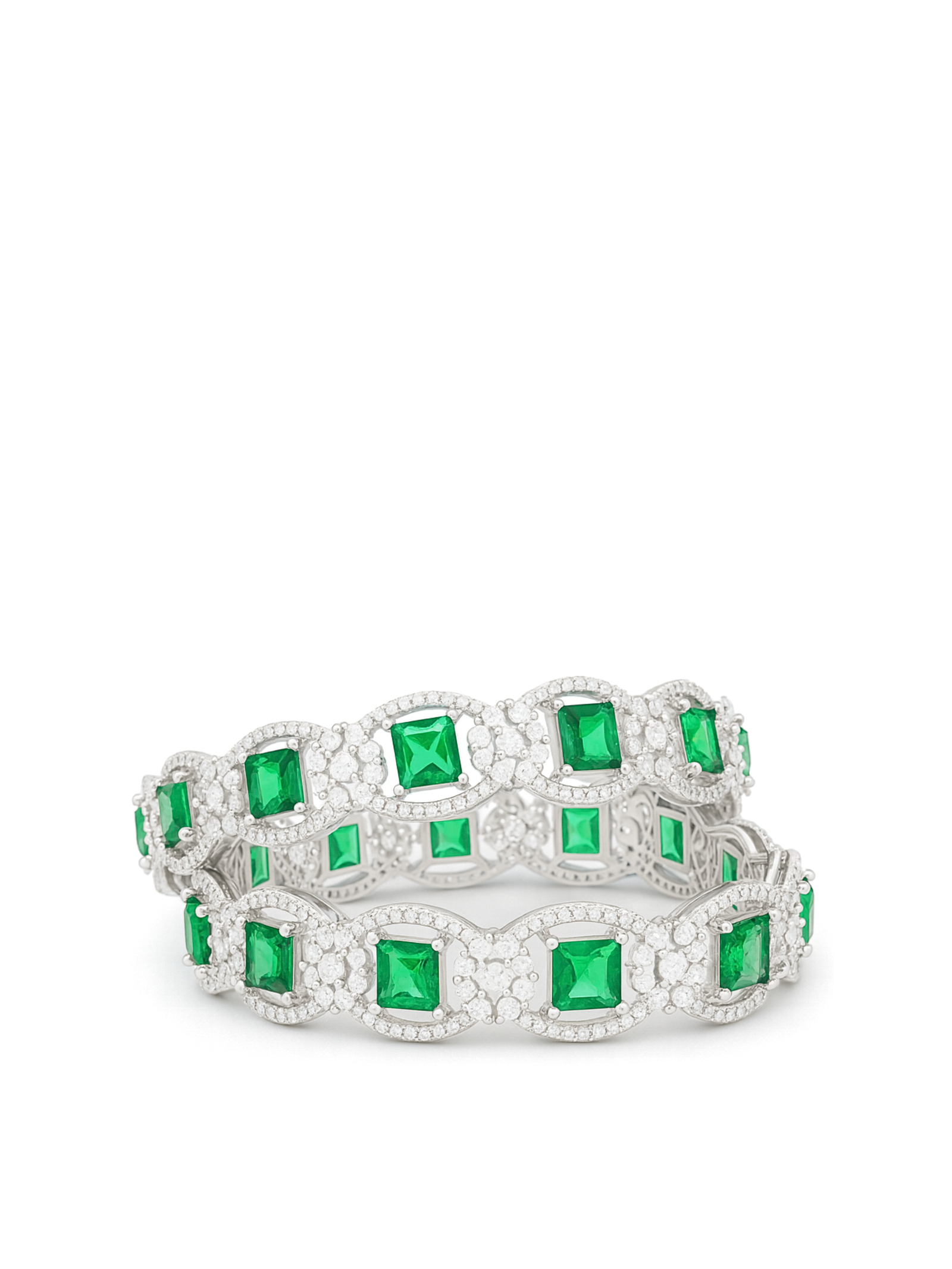Emerald Elegance Bangles