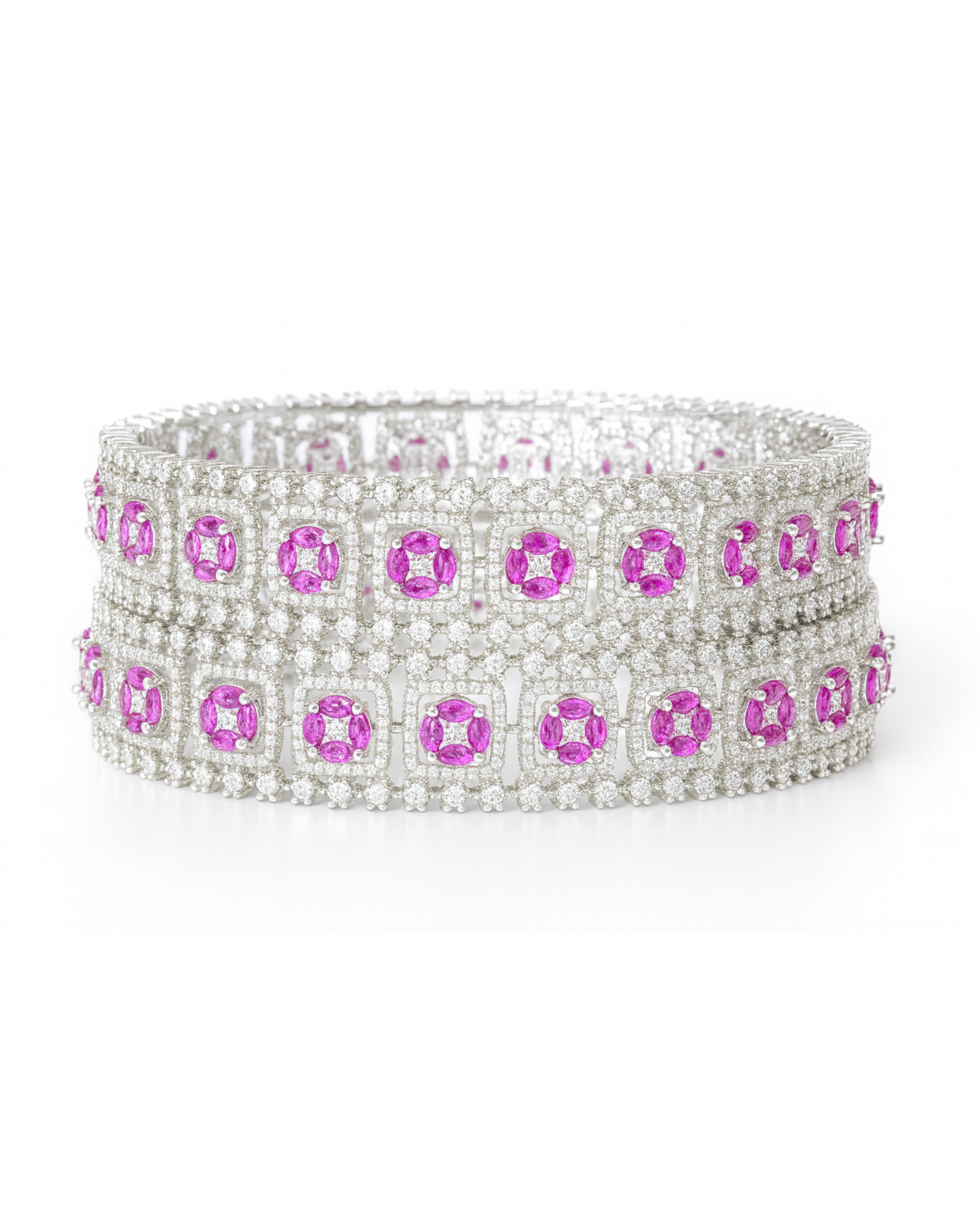 Rosette Ruby Bloom Bangles