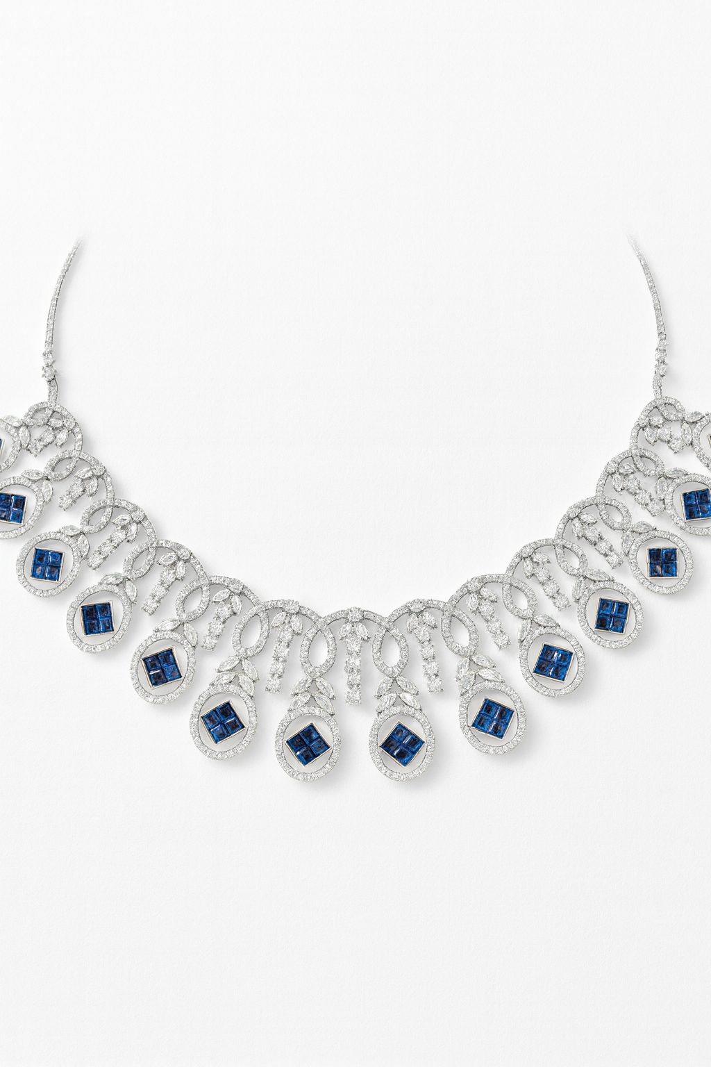 Sapphire Mosaic Elegance Necklace