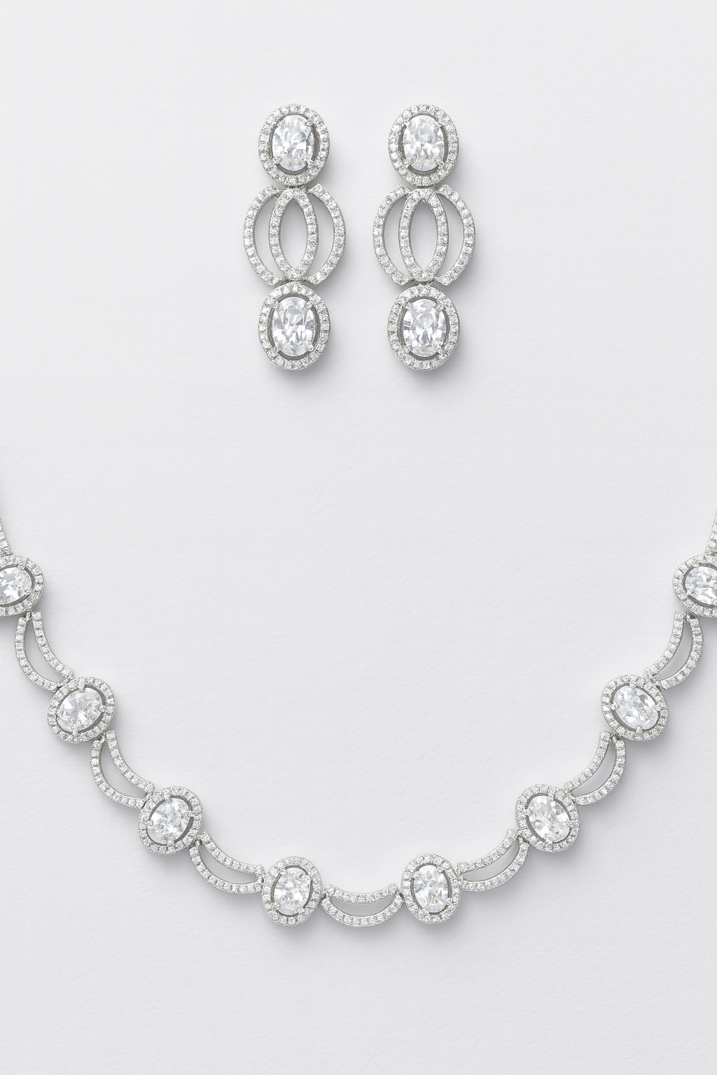 Eterna Oval Diamond Necklace