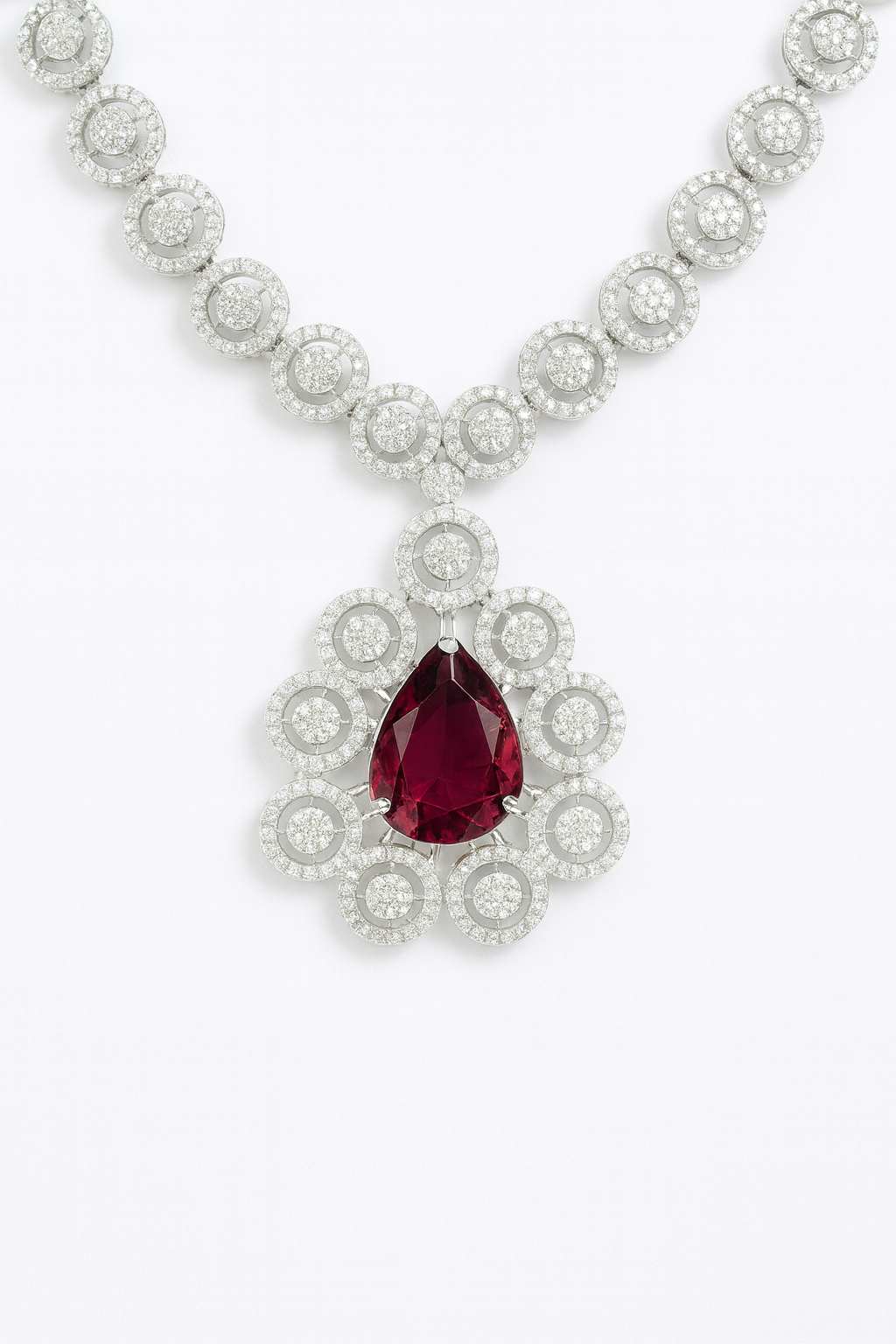 Ruby Royale Teardrop Necklace