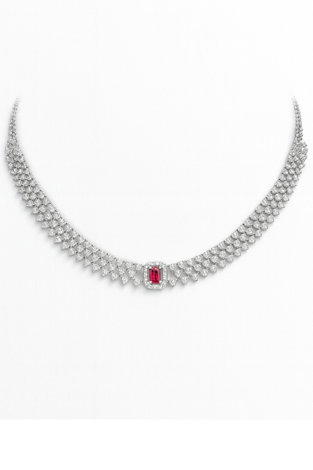 Scarlet Solitaire Ruby Necklace