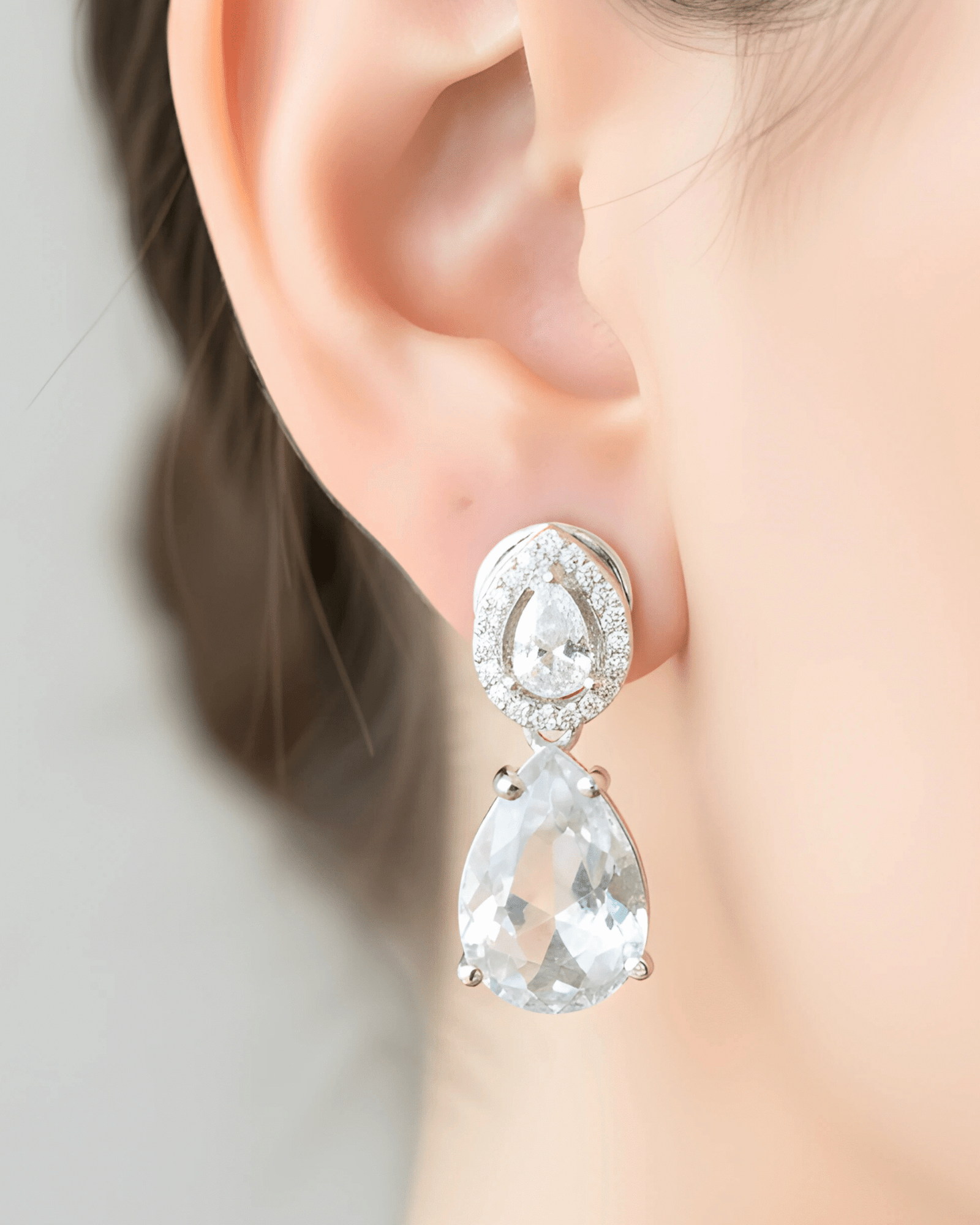 Crystal Teardrop Grace Necklace - Image 4