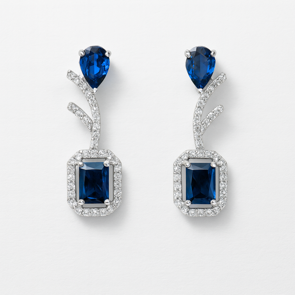 Sapphire Elegance Diamond Necklace - Image 4