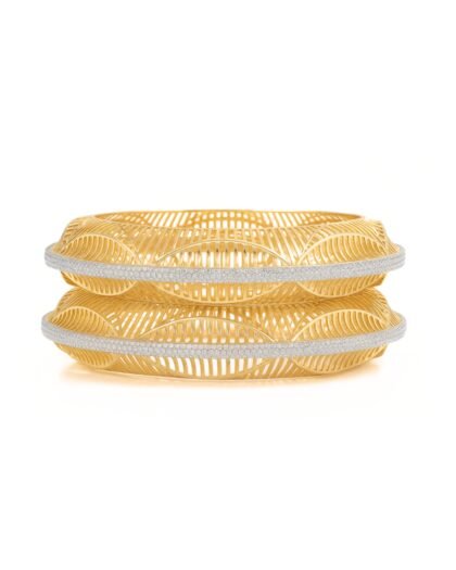Feather Aura Diamond Lattice Bangles