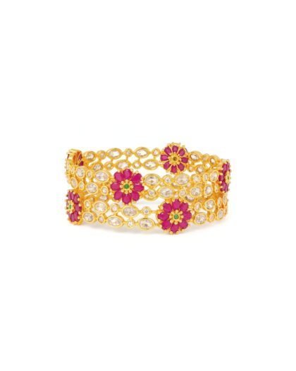 Floral Ruby Blossom Bangles