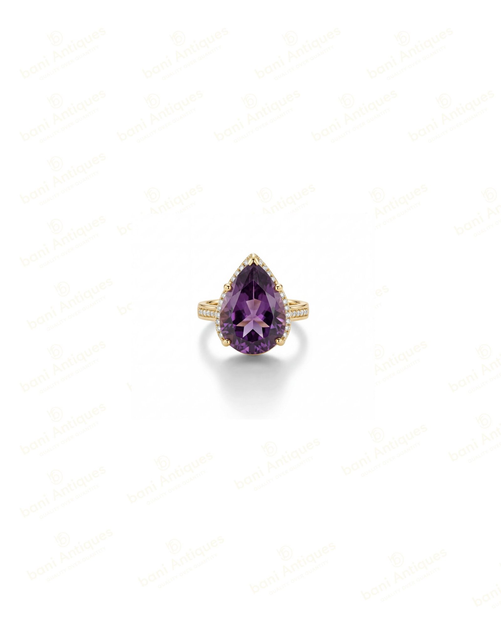 Pear-Shaped Amethyst Ring