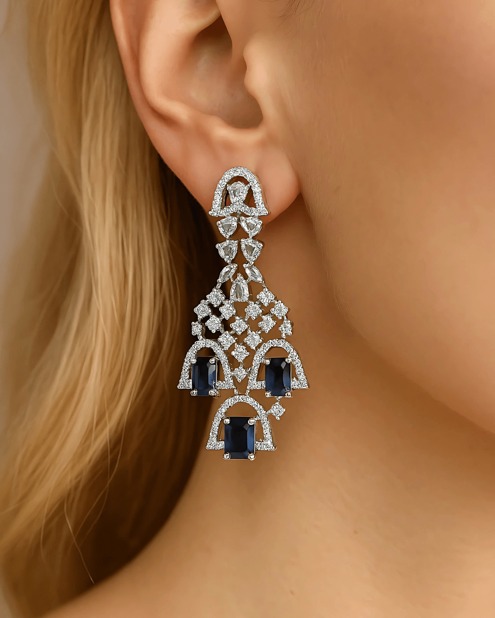 Royal Cascade Sapphire Necklace - Image 4